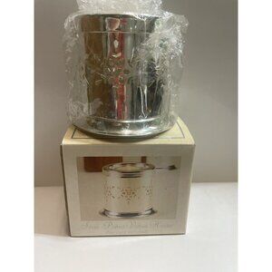 Believe In A White Christmas  -Silver Plated Votive Holder-New In Box